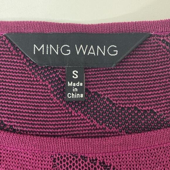 Ming Wang Art to Wear Top Fire Print Women's Small Purple - Picture 9 of 12